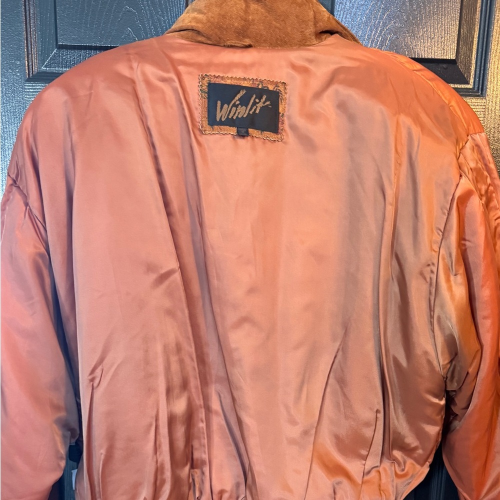 Vintage Winlit Statement Leather Patchwork Bomber - image 4